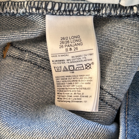 Gap Brand New 90s Straight High Rise Jeans - size 26/2L - Picture 6 of 7